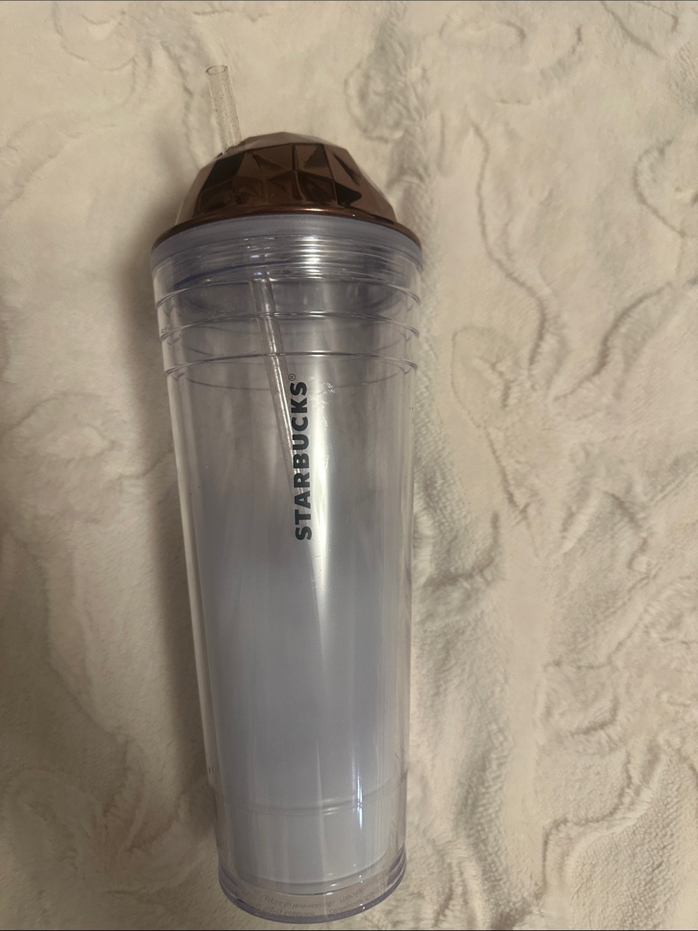 Starbucks Translucent Iridescent Tumbler with Bronze Faceted Lid